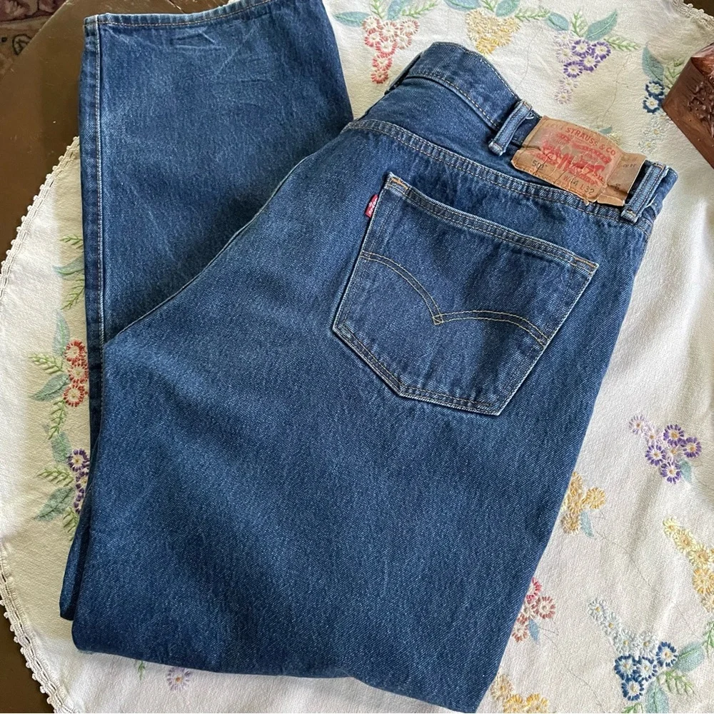 Levi's 501 Button Closure Straight Leg Work Jeans. 100% Cotton. Size W44x L30